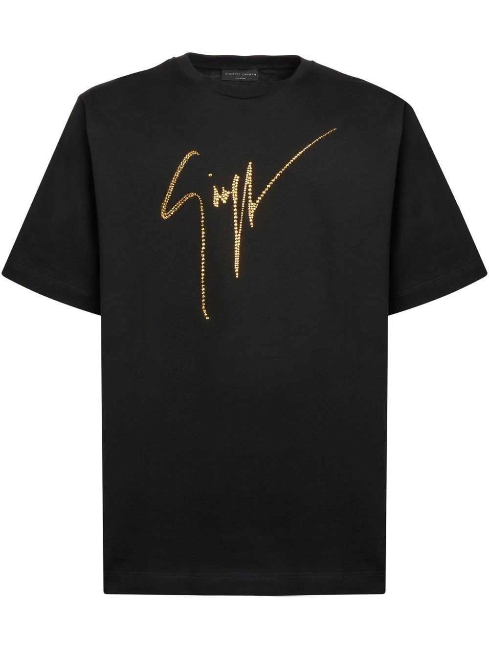 Giuseppe Zanotti rhinestone-embellished logo T-shirt - Black von Giuseppe Zanotti