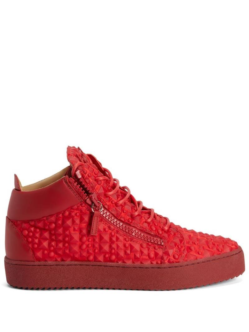 Giuseppe Zanotti studded high-top sneakers - Red von Giuseppe Zanotti
