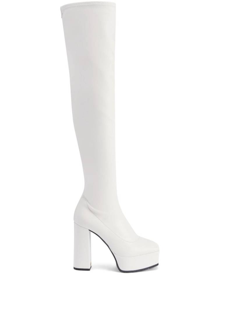 Giuseppe Zanotti thigh-high platform boots - White von Giuseppe Zanotti