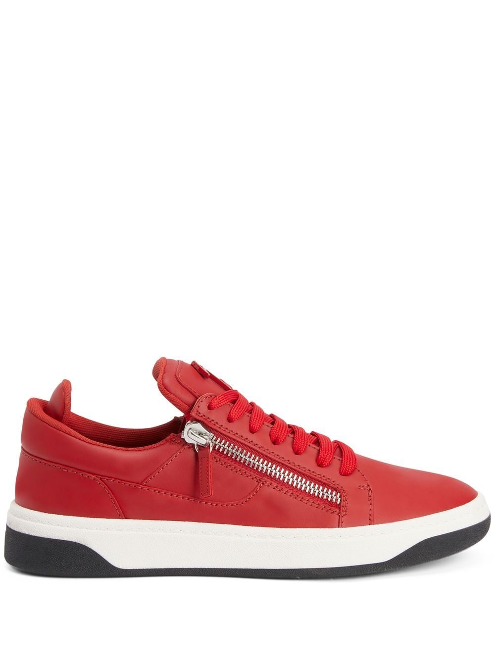 Giuseppe Zanotti zip-detail low-top sneakers - Red von Giuseppe Zanotti