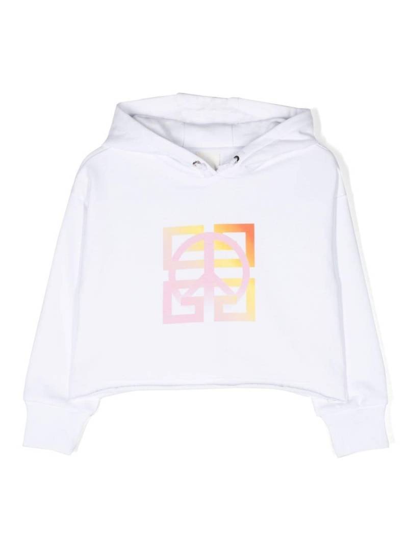 Givenchy Kids 4G Peace and Love print hoodie - White von Givenchy Kids