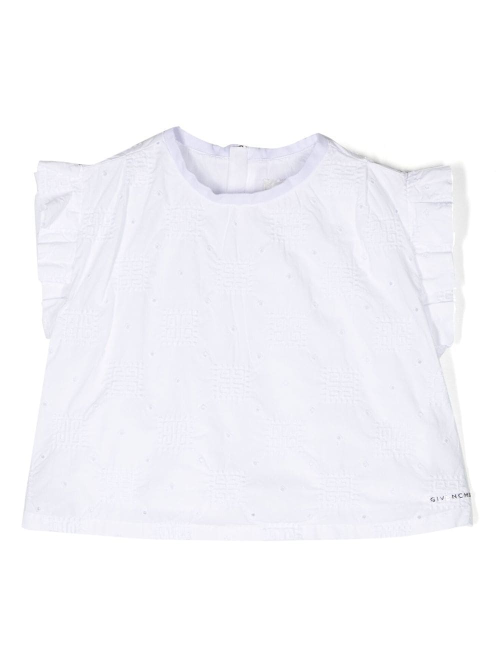 Givenchy Kids 4G broderie anglaise sleeveless blouse - White von Givenchy Kids