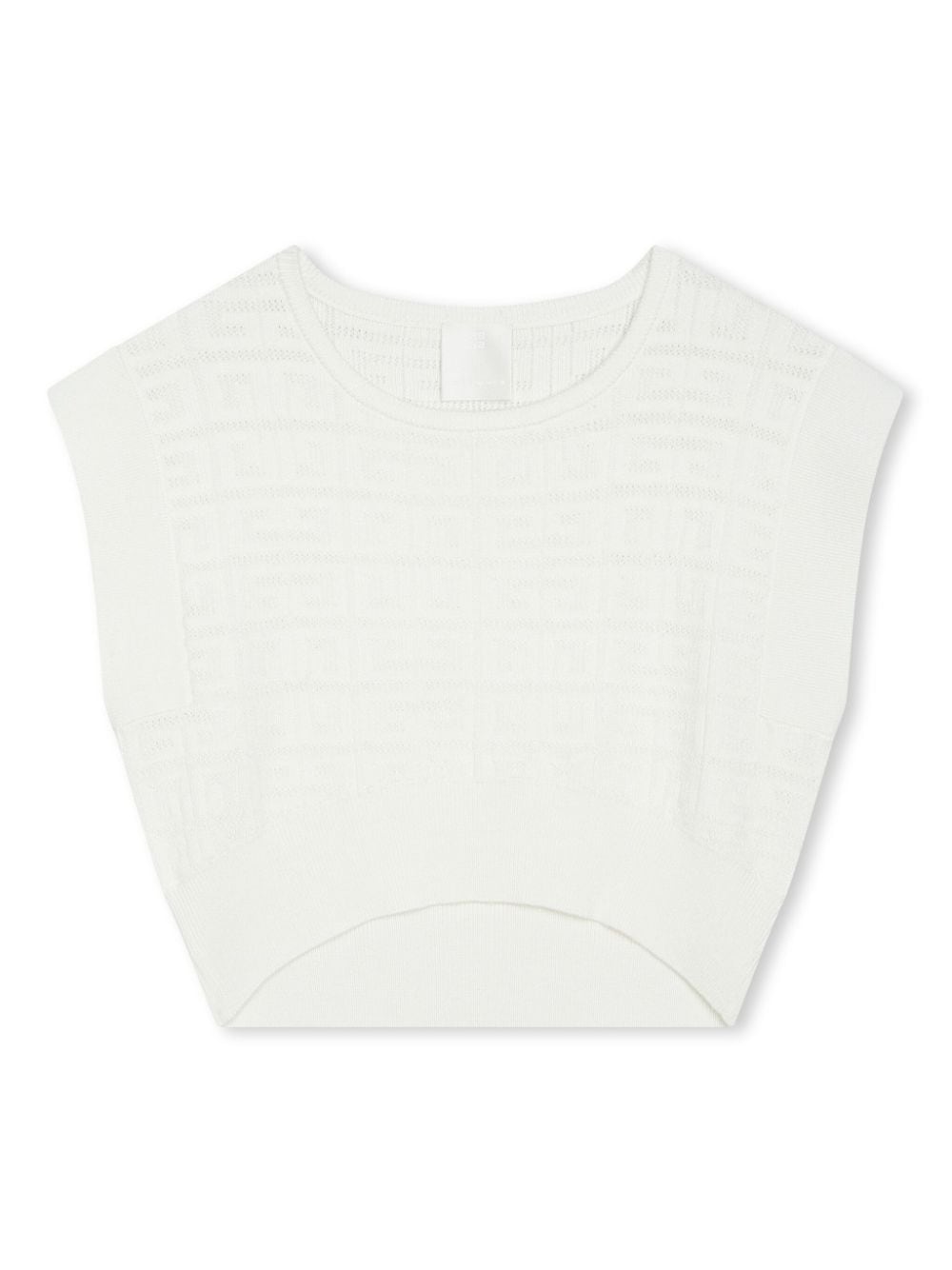 Givenchy Kids 4G logo-jacquard cropped vest - White von Givenchy Kids