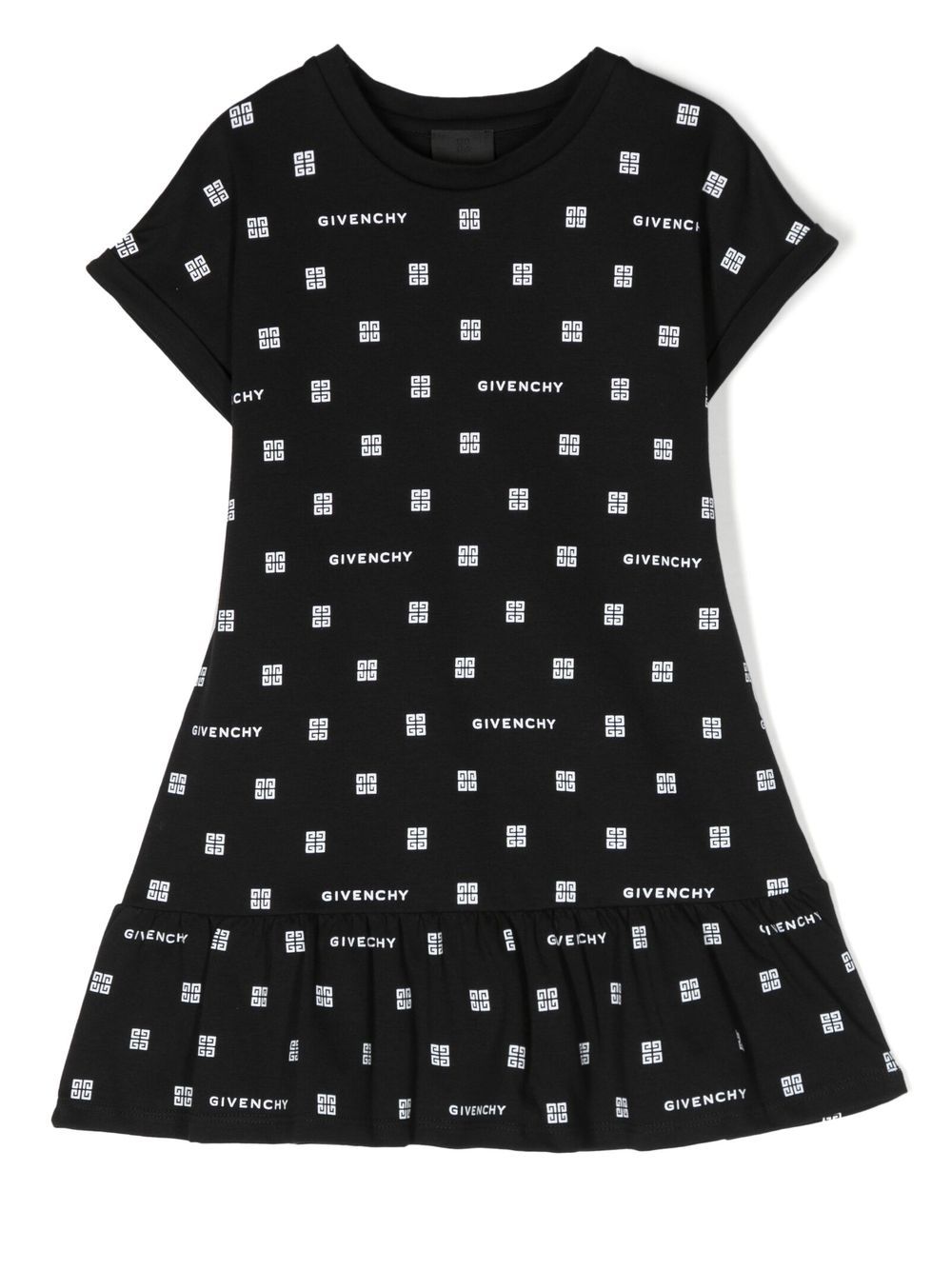 Givenchy Kids 4G logo-print peplum dress - Black von Givenchy Kids