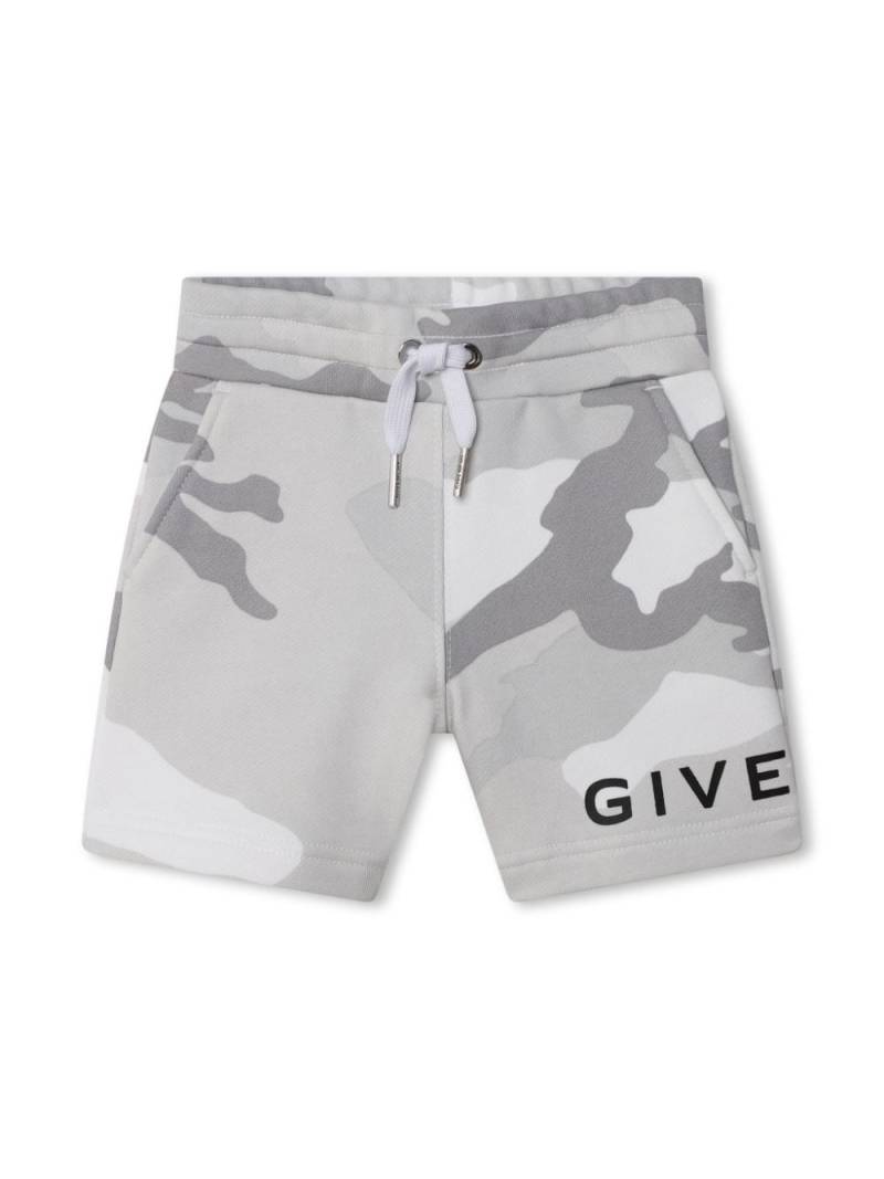Givenchy Kids 4G-motif camouflage-print shorts - Grey von Givenchy Kids