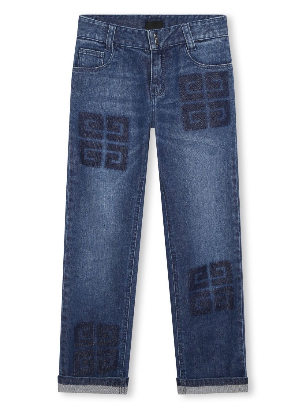 Givenchy Kids 4G-motif slim-cut jeans - Blue von Givenchy Kids