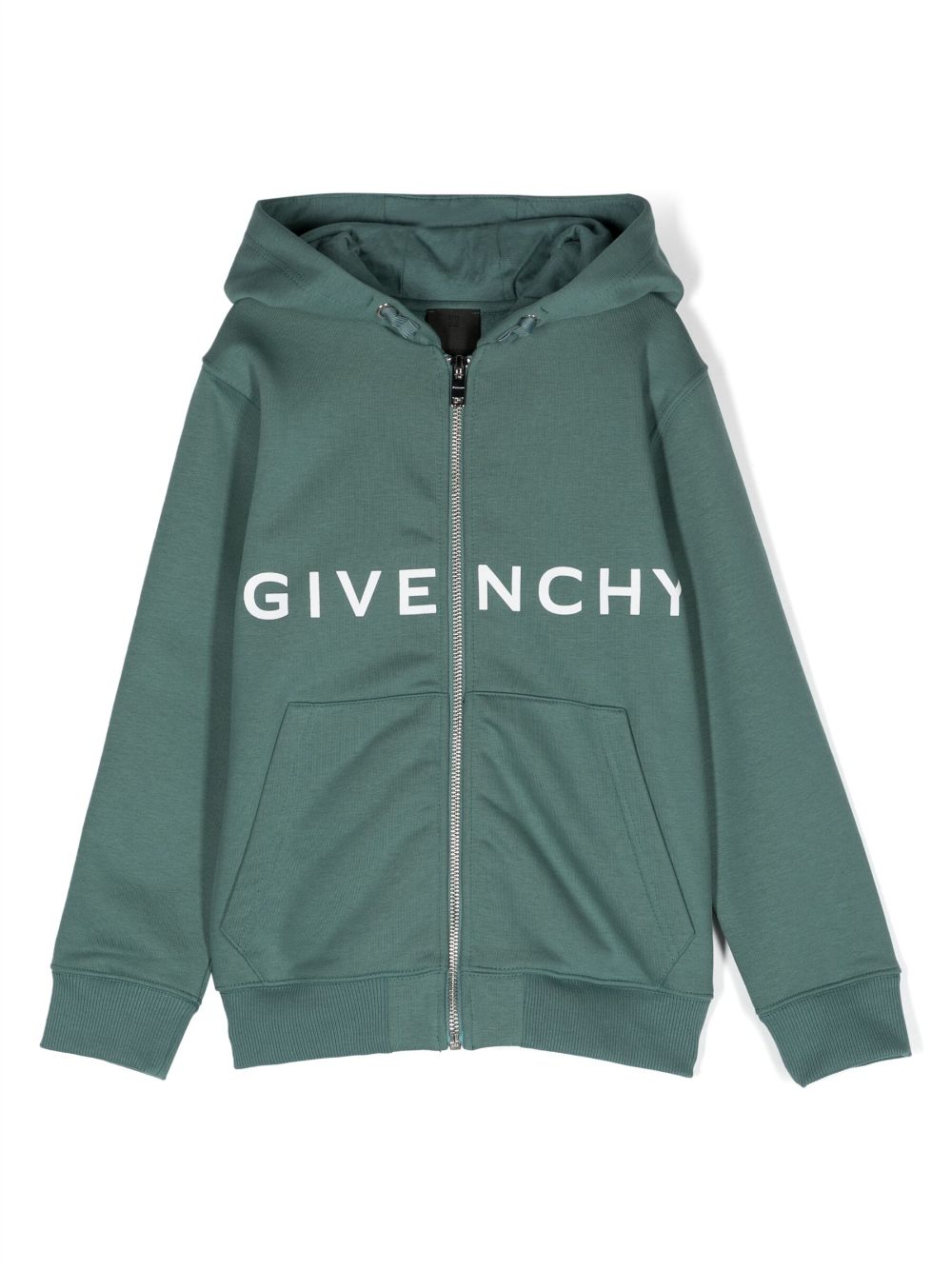 Givenchy Kids 4G-motif zip-fastening hoodie - Green von Givenchy Kids