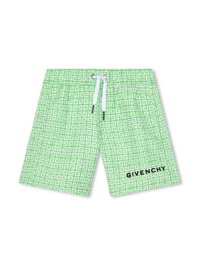 Givenchy Kids 4G-print swim shorts - Green von Givenchy Kids