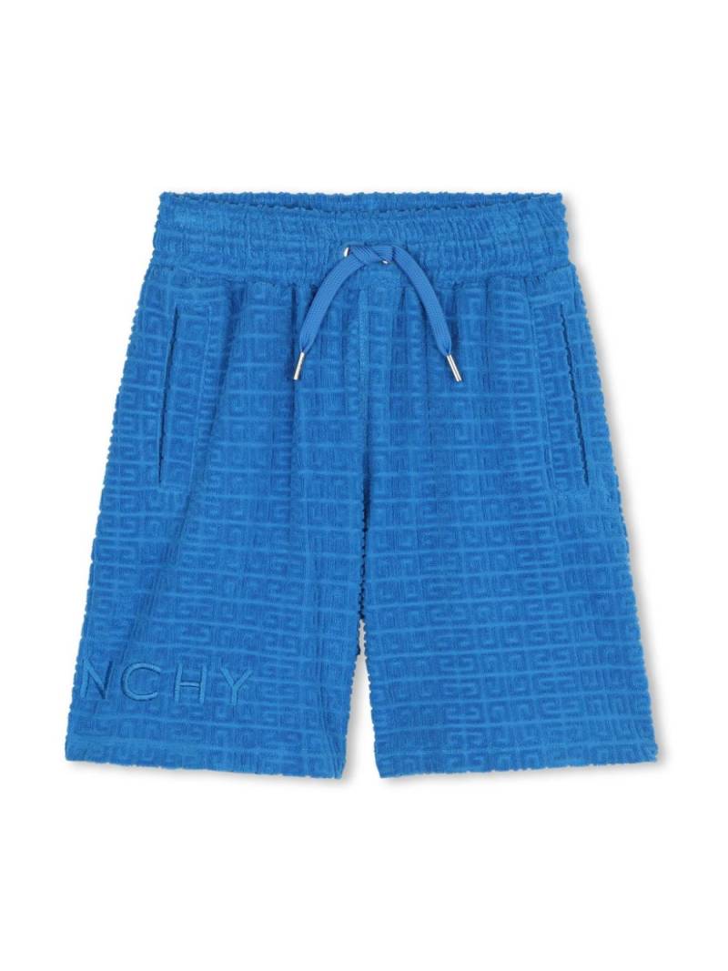 Givenchy Kids 4G terry jacquard track shorts - Blue von Givenchy Kids