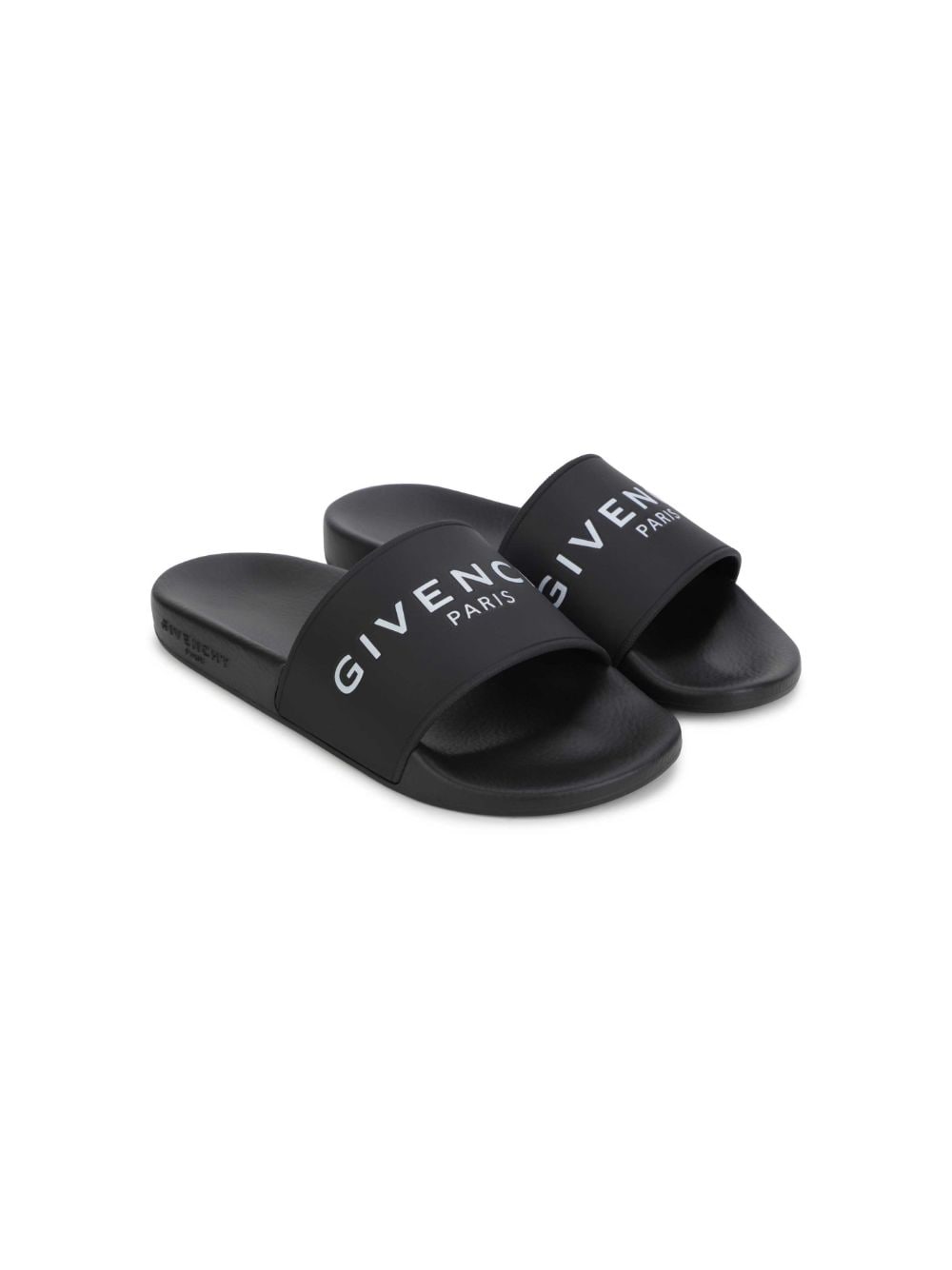 Givenchy Kids Aqua logo-print slides - Black von Givenchy Kids