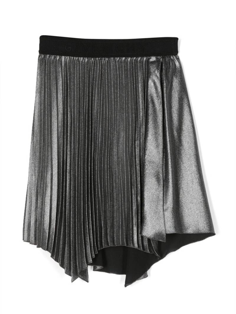 Givenchy Kids asymmetric pleated skirt - Grey von Givenchy Kids