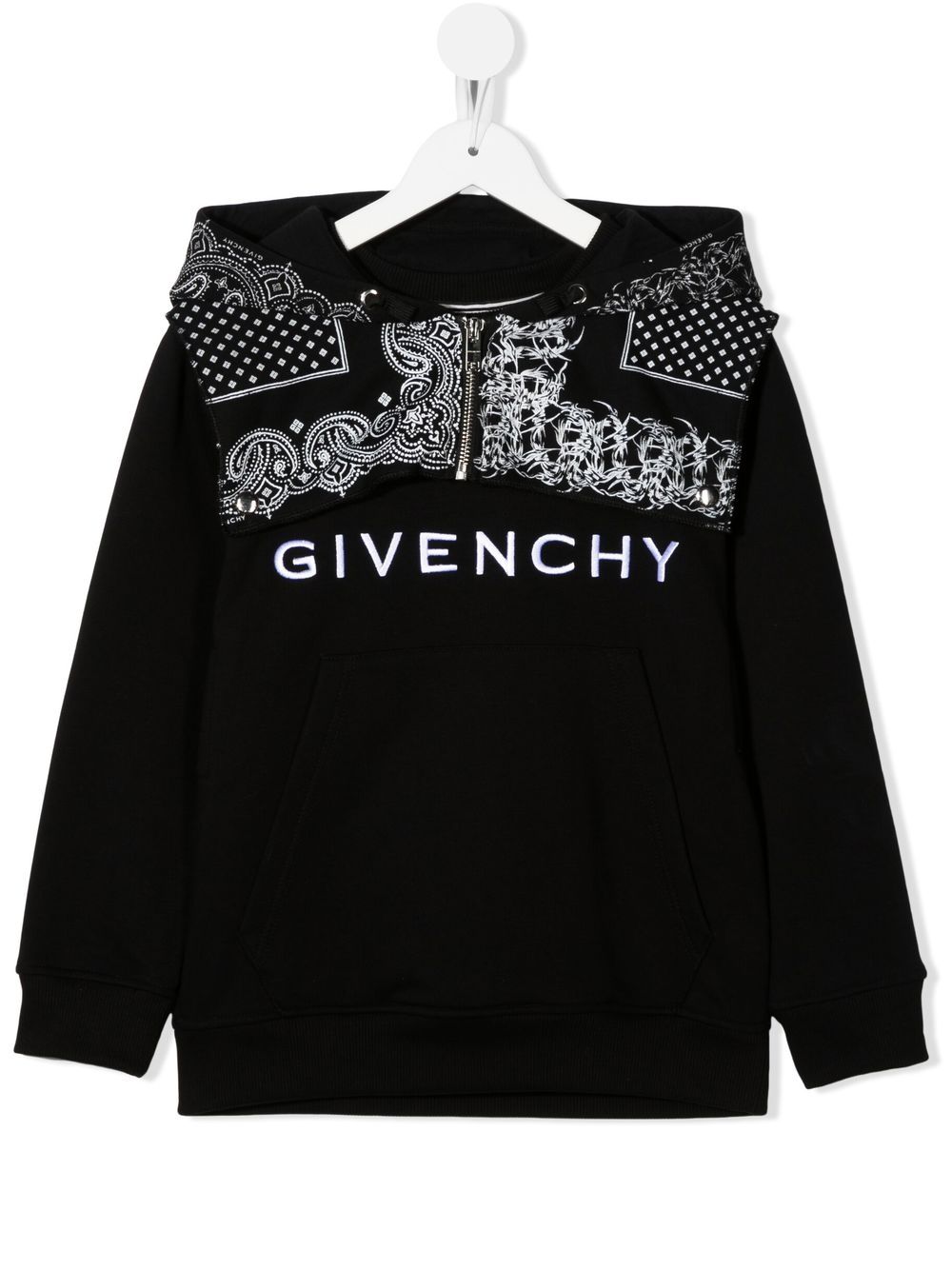 Givenchy Kids bandana logo print hoodie - Black von Givenchy Kids