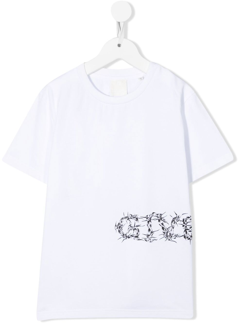 Givenchy Kids barbed wire logo-print T-shirt - White von Givenchy Kids