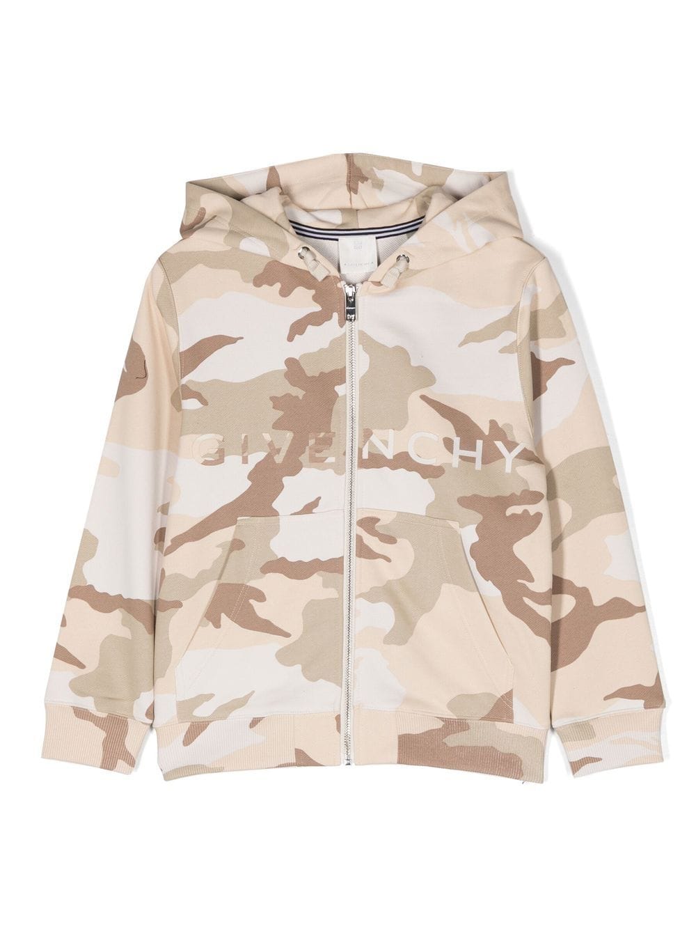 Givenchy Kids camouflage-print zip-up hoodie - Neutrals von Givenchy Kids