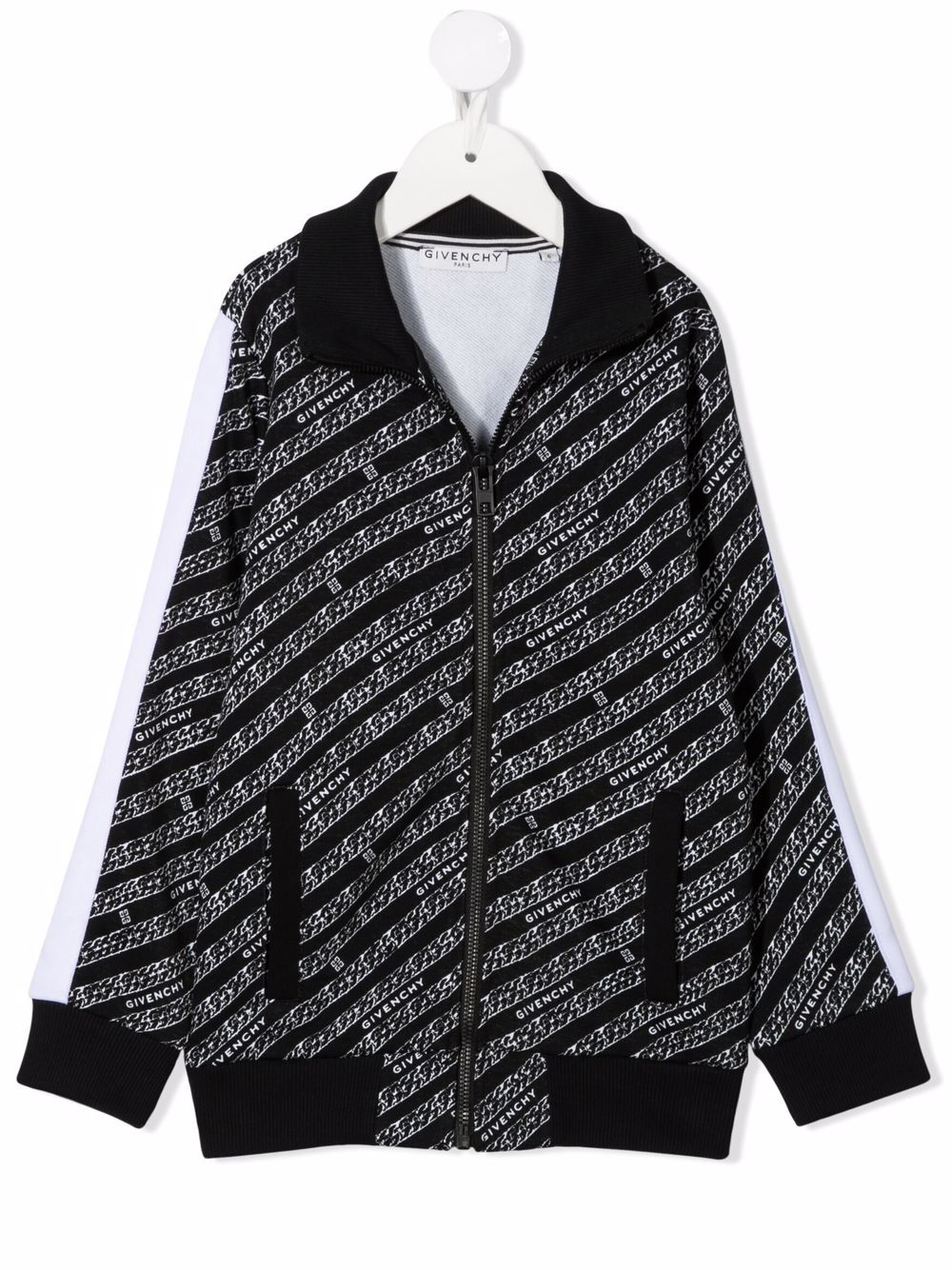 Givenchy Kids chain-print bomber jacket - Black von Givenchy Kids