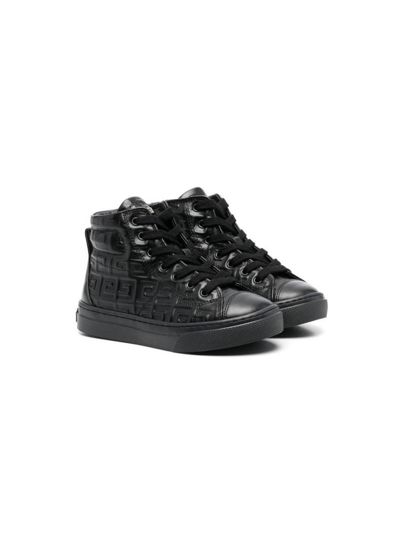 Givenchy Kids debossed-logo high-top sneakers - Black von Givenchy Kids