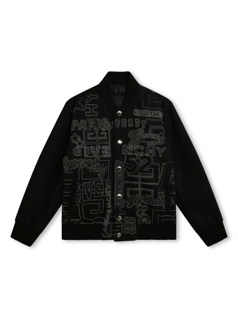 Givenchy Kids logo-embroidered bomber jacket - Black von Givenchy Kids