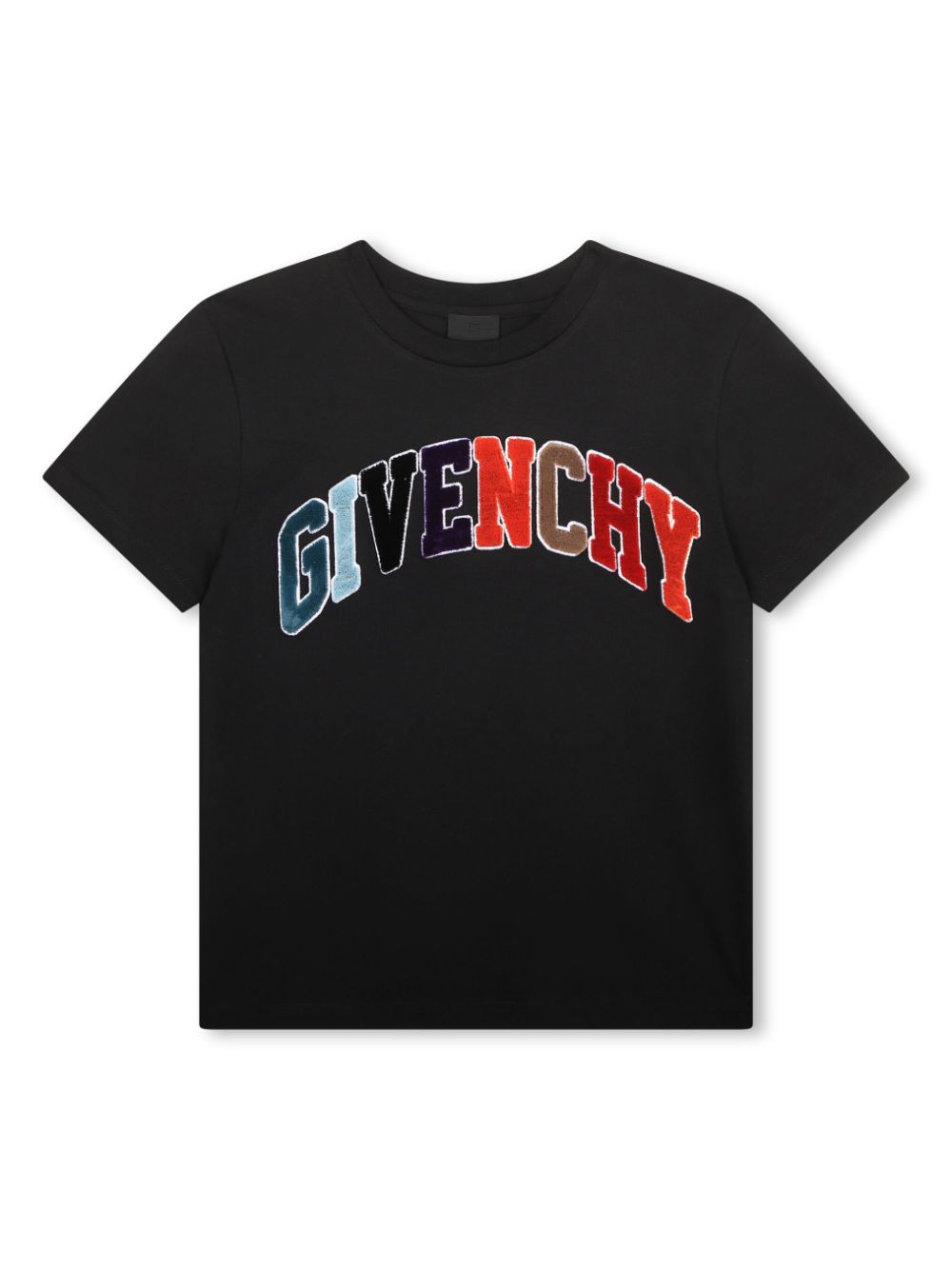 Givenchy Kids logo-embroidered cotton T-shirt - Black von Givenchy Kids