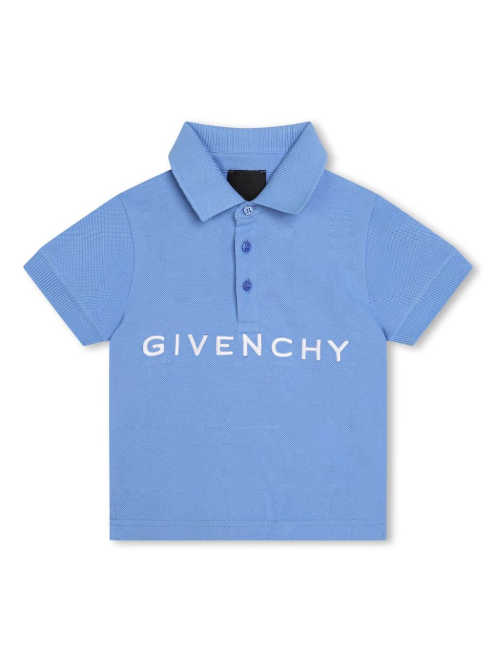 Givenchy Kids logo-embroidered cotton polo shirt - Blue von Givenchy Kids