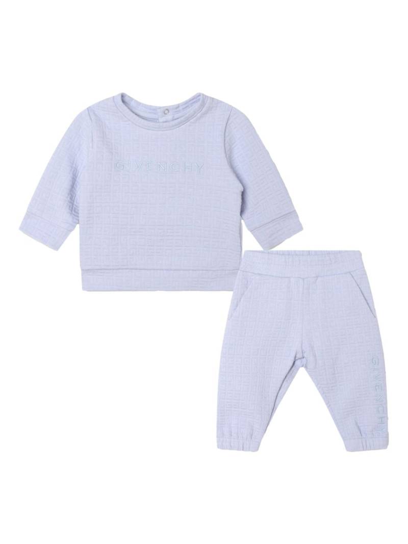 Givenchy Kids logo-embroidered cotton tracksuit (set of two) - Blue von Givenchy Kids