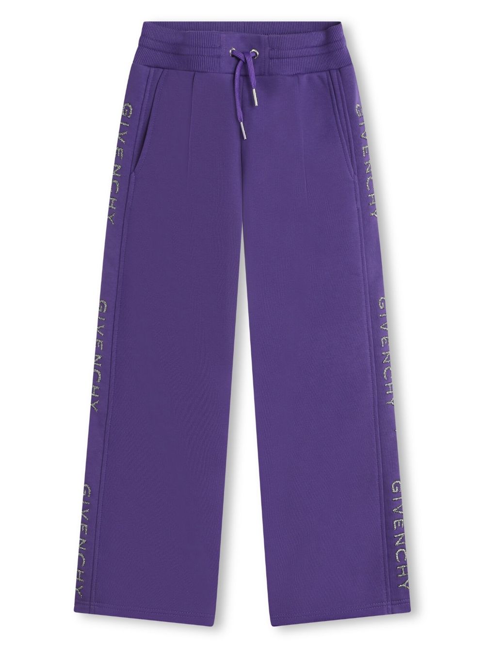 Givenchy Kids logo-embroidered drawstring track pants - Purple von Givenchy Kids