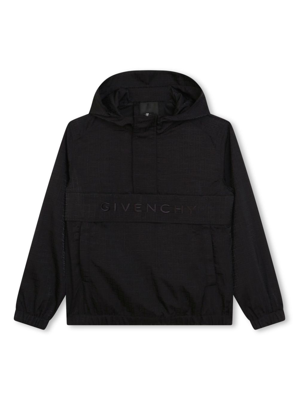 Givenchy Kids logo-embroidered hooded jacket - Black von Givenchy Kids