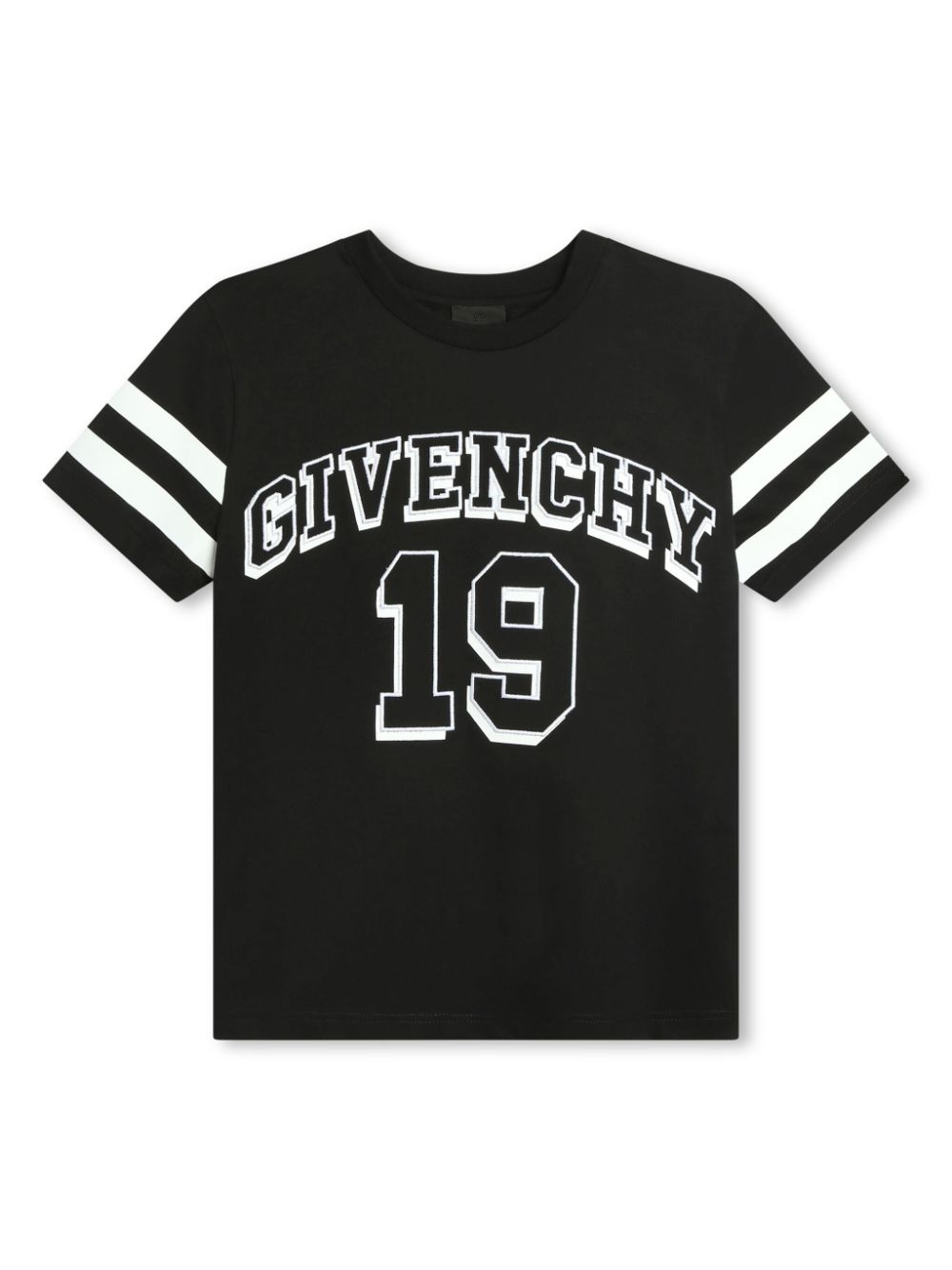 Givenchy Kids logo-embroidered organic cotton T-shirt - Black von Givenchy Kids