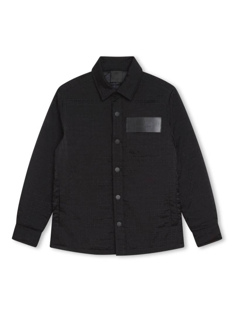 Givenchy Kids logo-patch long-sleeve shirt - Black von Givenchy Kids