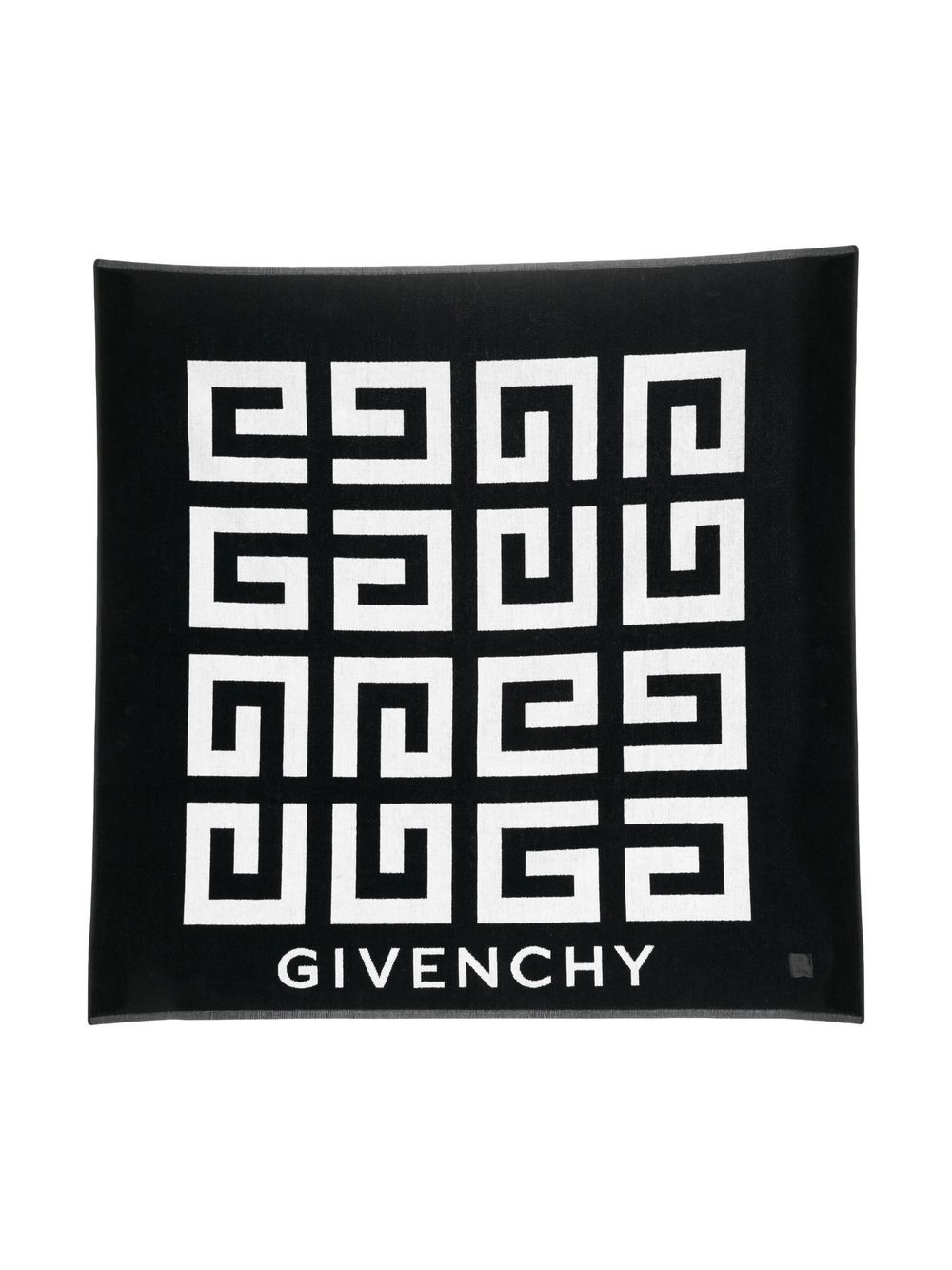 Givenchy Kids logo-print beach towel - Black von Givenchy Kids