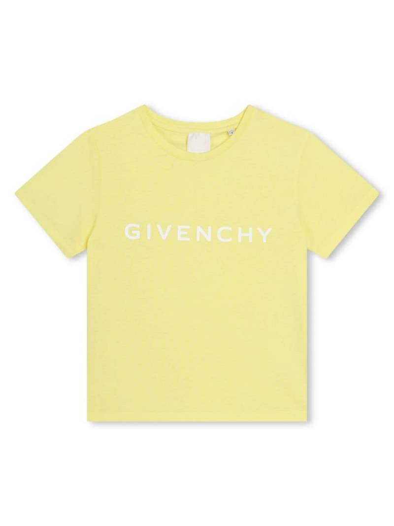 Givenchy Kids logo-print cotton T-shirt - Yellow von Givenchy Kids
