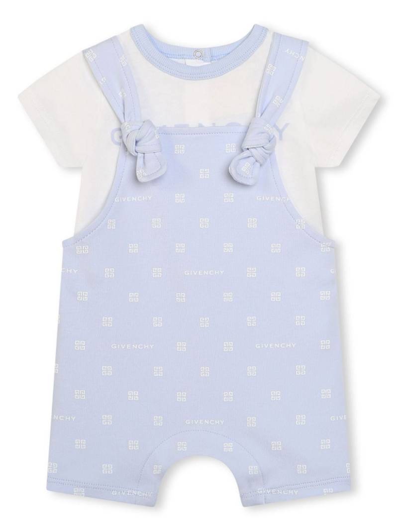 Givenchy Kids logo-print cotton dungarees - White von Givenchy Kids