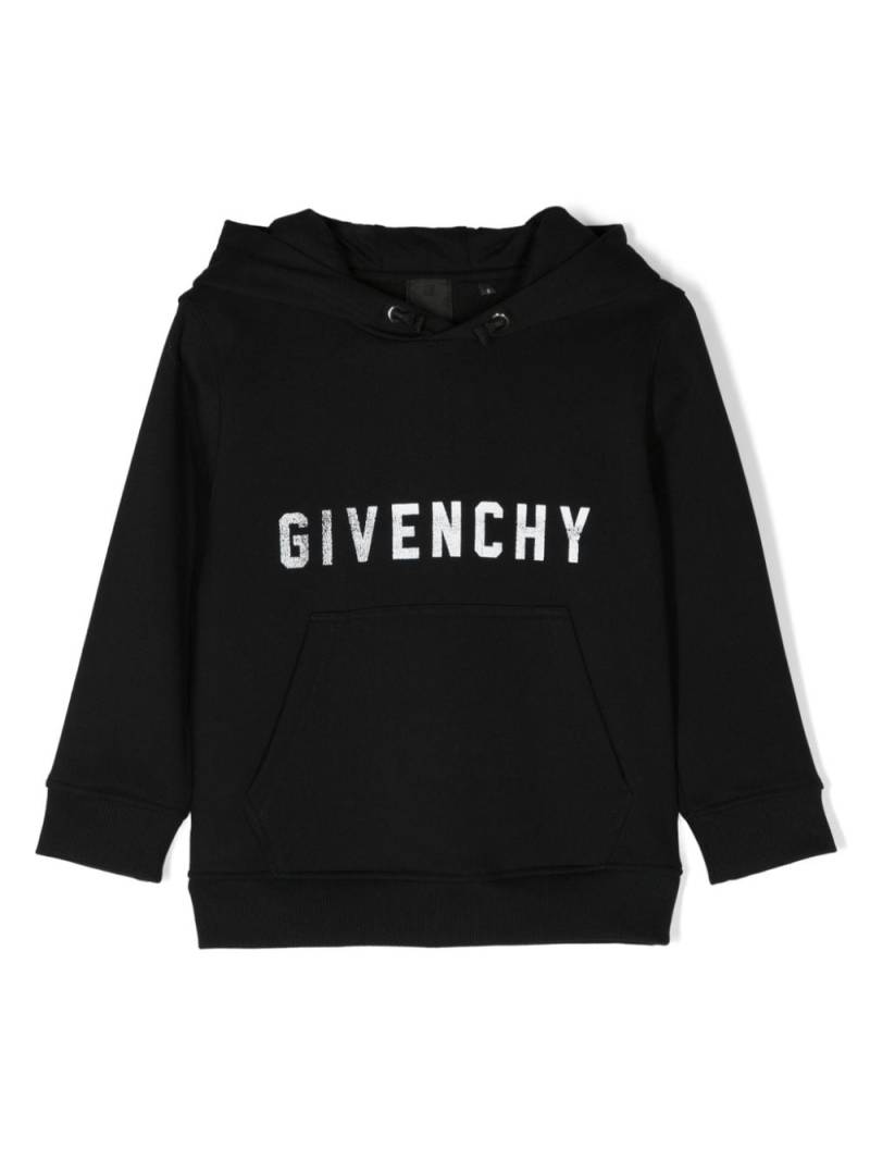 Givenchy Kids logo-print cotton hoodie - Black von Givenchy Kids