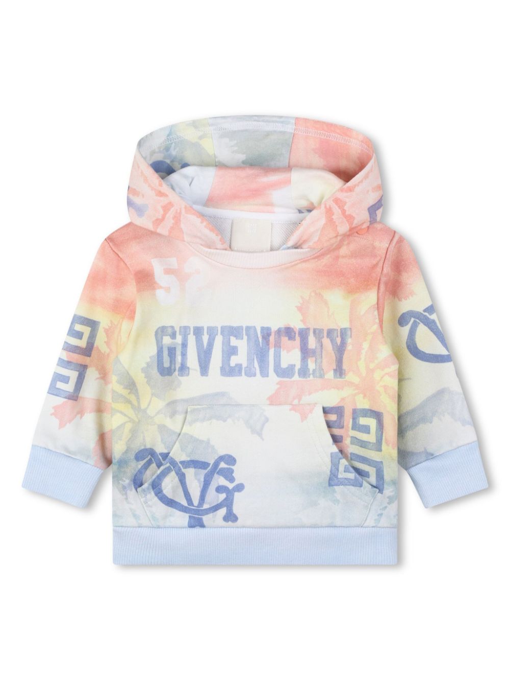 Givenchy Kids logo-print cotton hoodie - Blue von Givenchy Kids