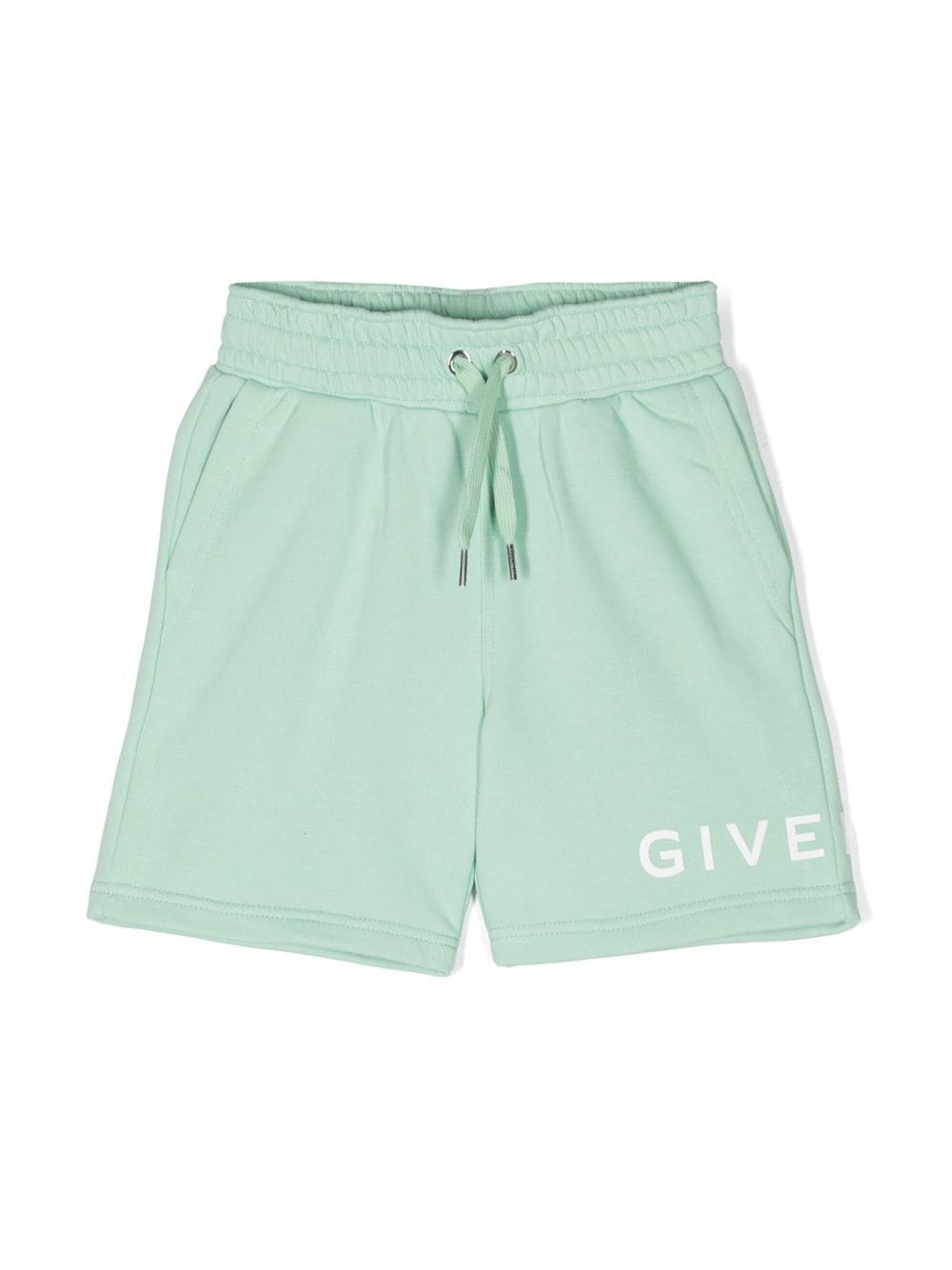 Givenchy Kids logo-print drawstring shorts - Green von Givenchy Kids