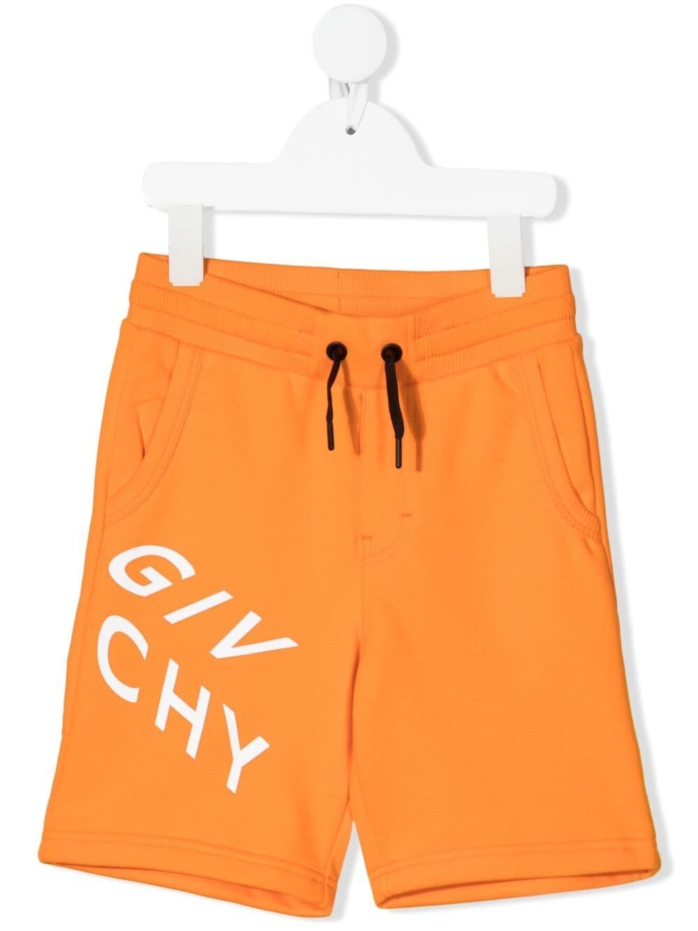 Givenchy Kids logo print drawstring shorts - Orange von Givenchy Kids