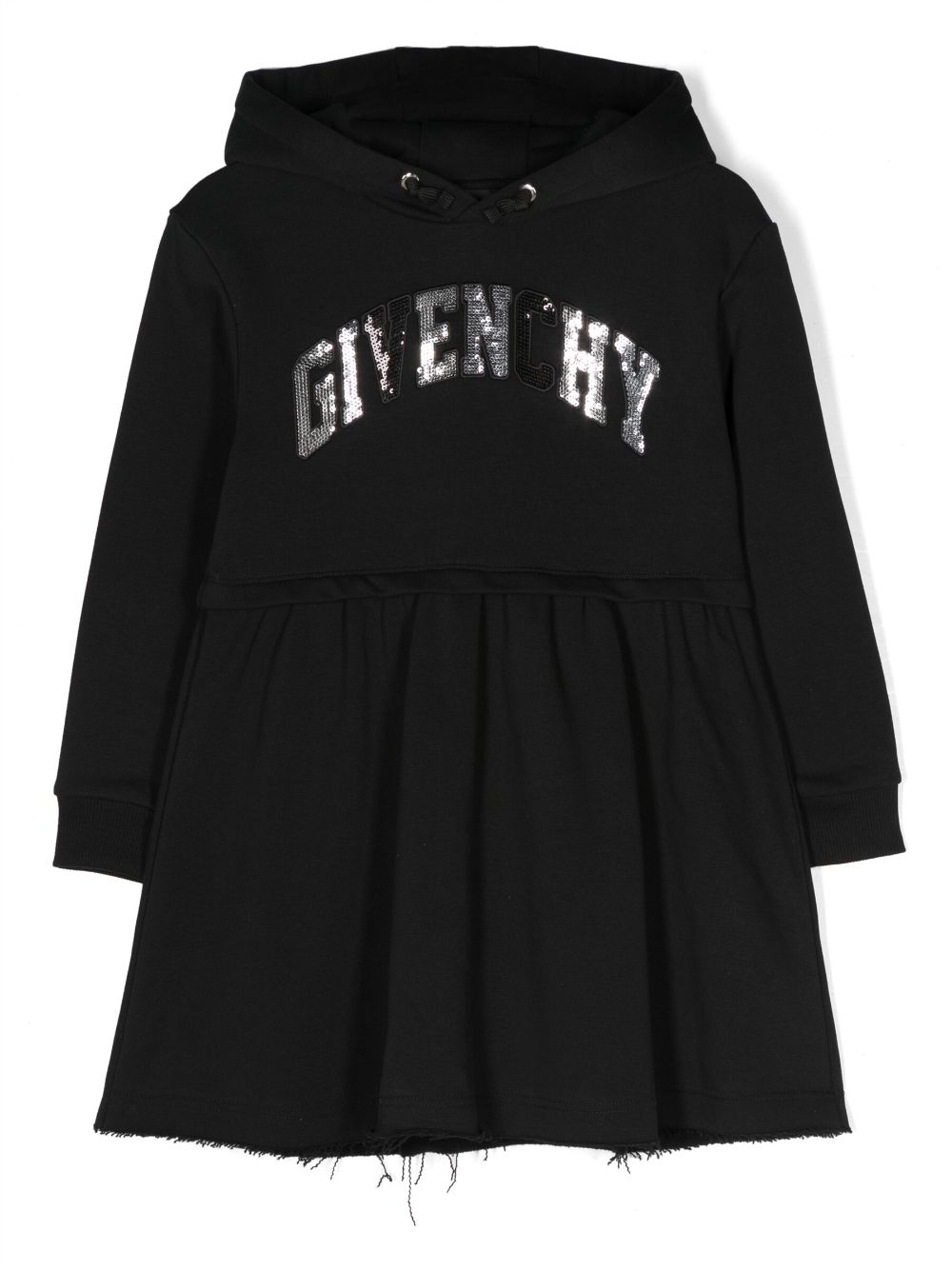 Givenchy Kids logo-print hooded dress - Black von Givenchy Kids