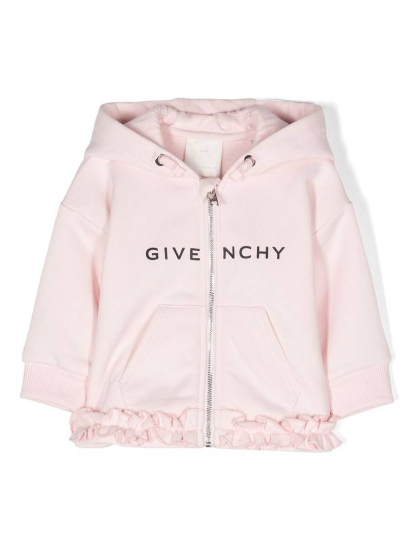 Givenchy Kids logo-print hooded jacket - Pink von Givenchy Kids
