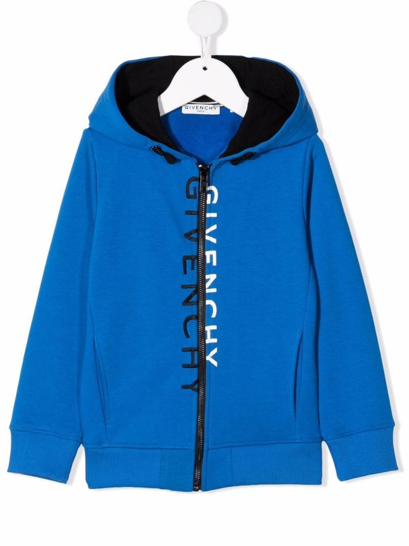 Givenchy Kids logo-print hoodie - Blue von Givenchy Kids