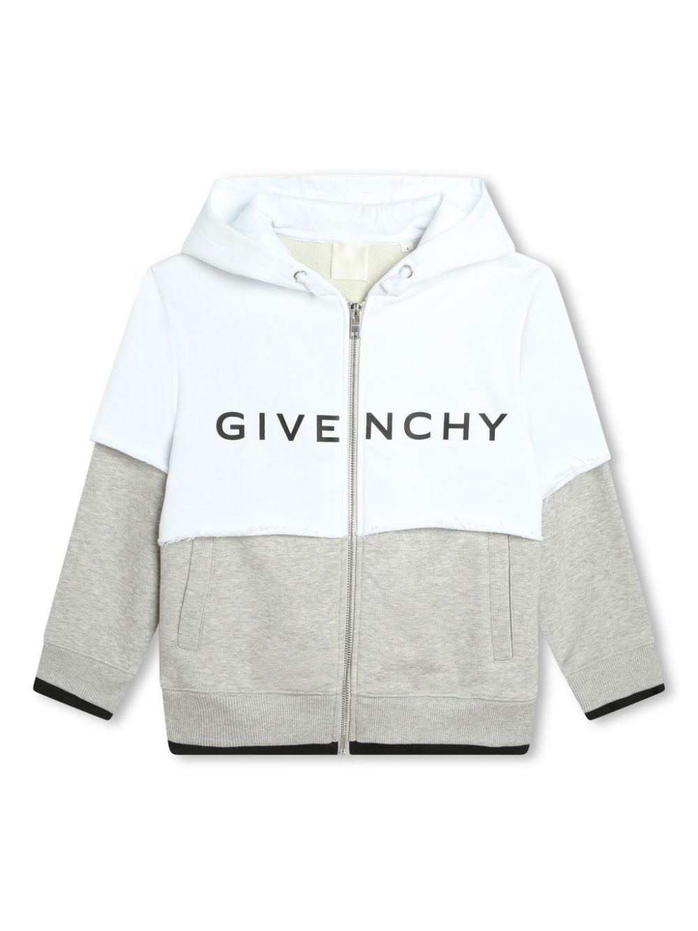 Givenchy Kids logo-print layered hoodie - White von Givenchy Kids