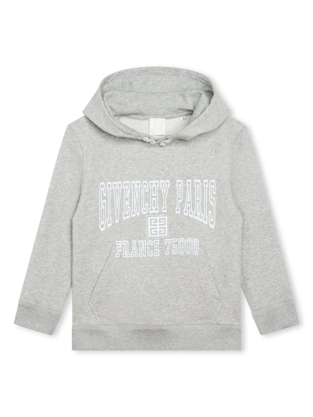 Givenchy Kids logo-print mélange-effect hoodie - Grey von Givenchy Kids