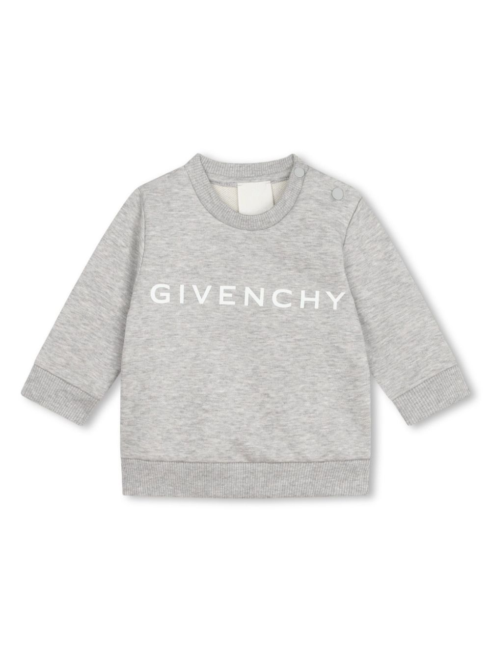 Givenchy Kids logo-print mélange-effect sweatshirt - Grey von Givenchy Kids