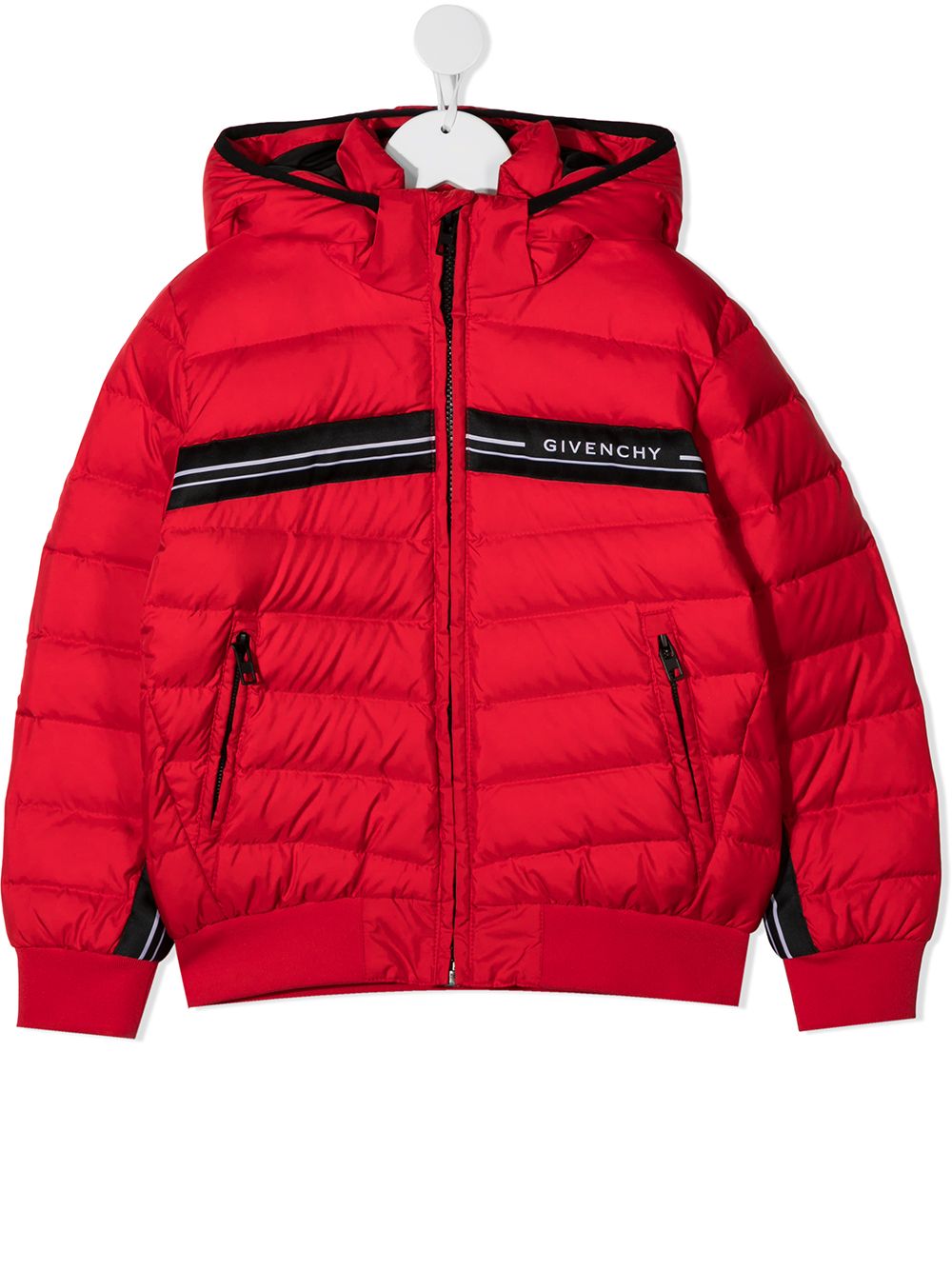 Givenchy Kids logo print puffer jacket - Red von Givenchy Kids