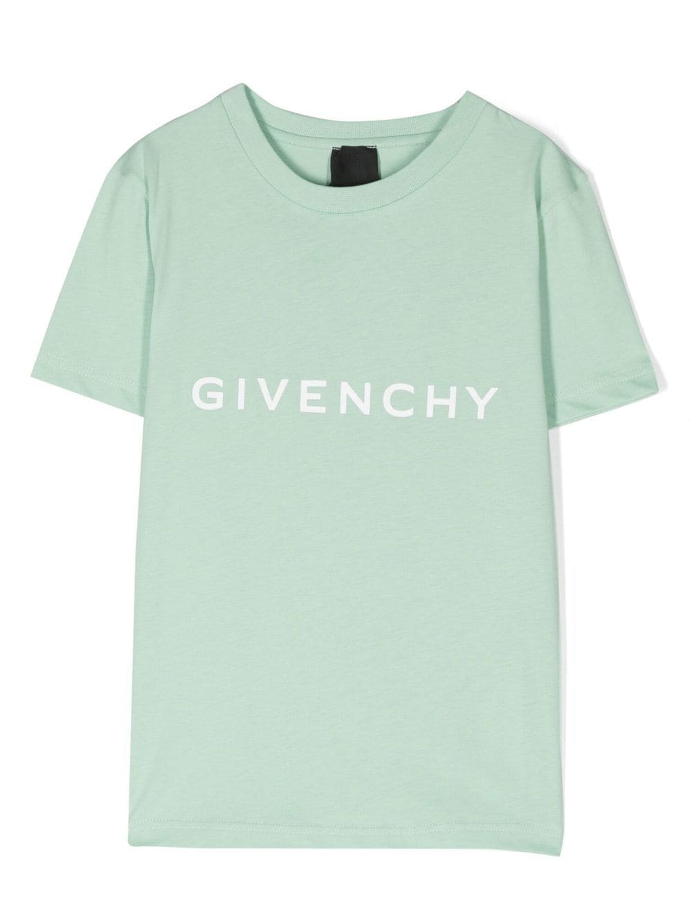 Givenchy Kids logo print t-shirt - Green von Givenchy Kids