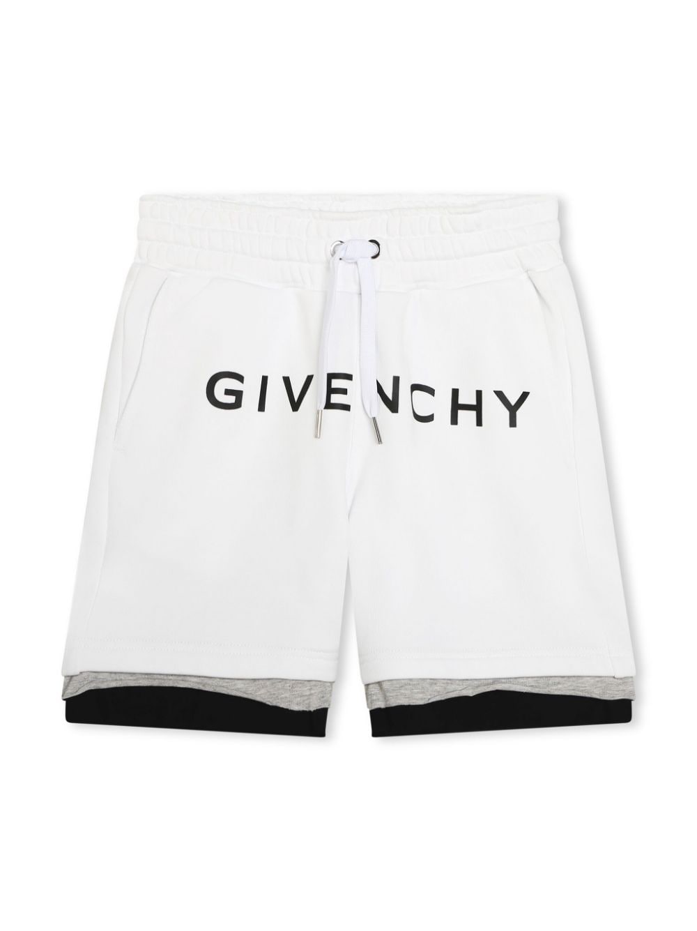 Givenchy Kids logo-print track shorts - White von Givenchy Kids