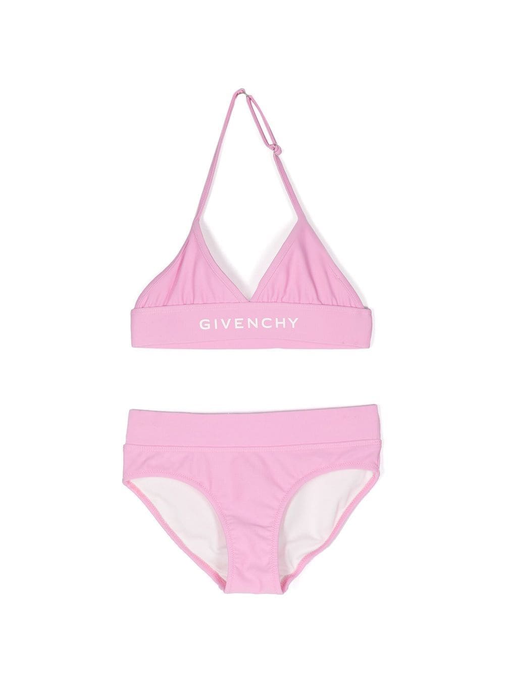 Givenchy Kids logo-print triangle bikini - Pink von Givenchy Kids