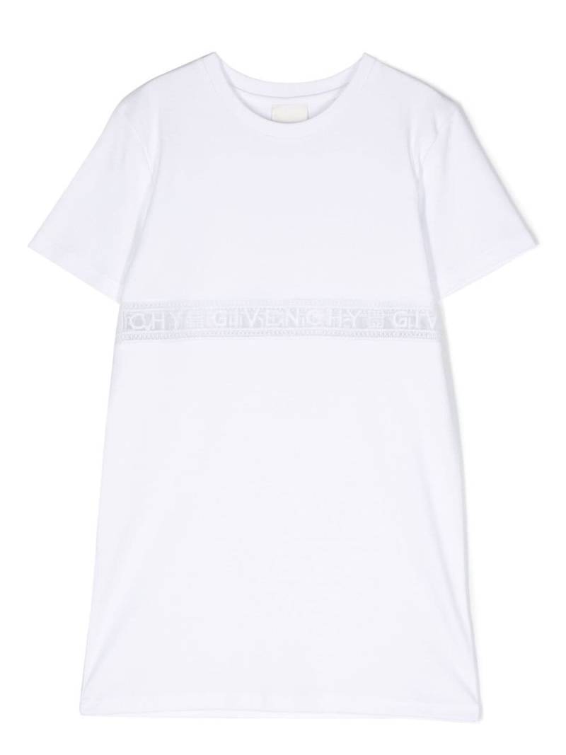 Givenchy Kids logo stripe shirt dress - White von Givenchy Kids