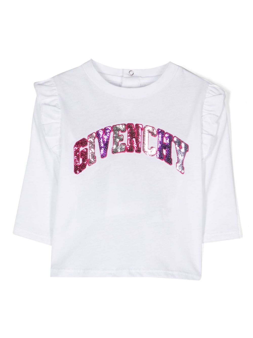 Givenchy Kids sequin-embellished logo T-shirt - White von Givenchy Kids