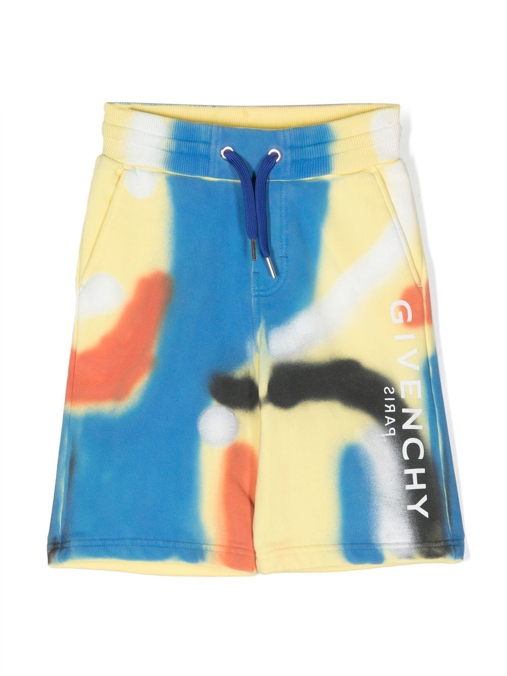 Givenchy Kids spray-paint print track shorts - Yellow von Givenchy Kids