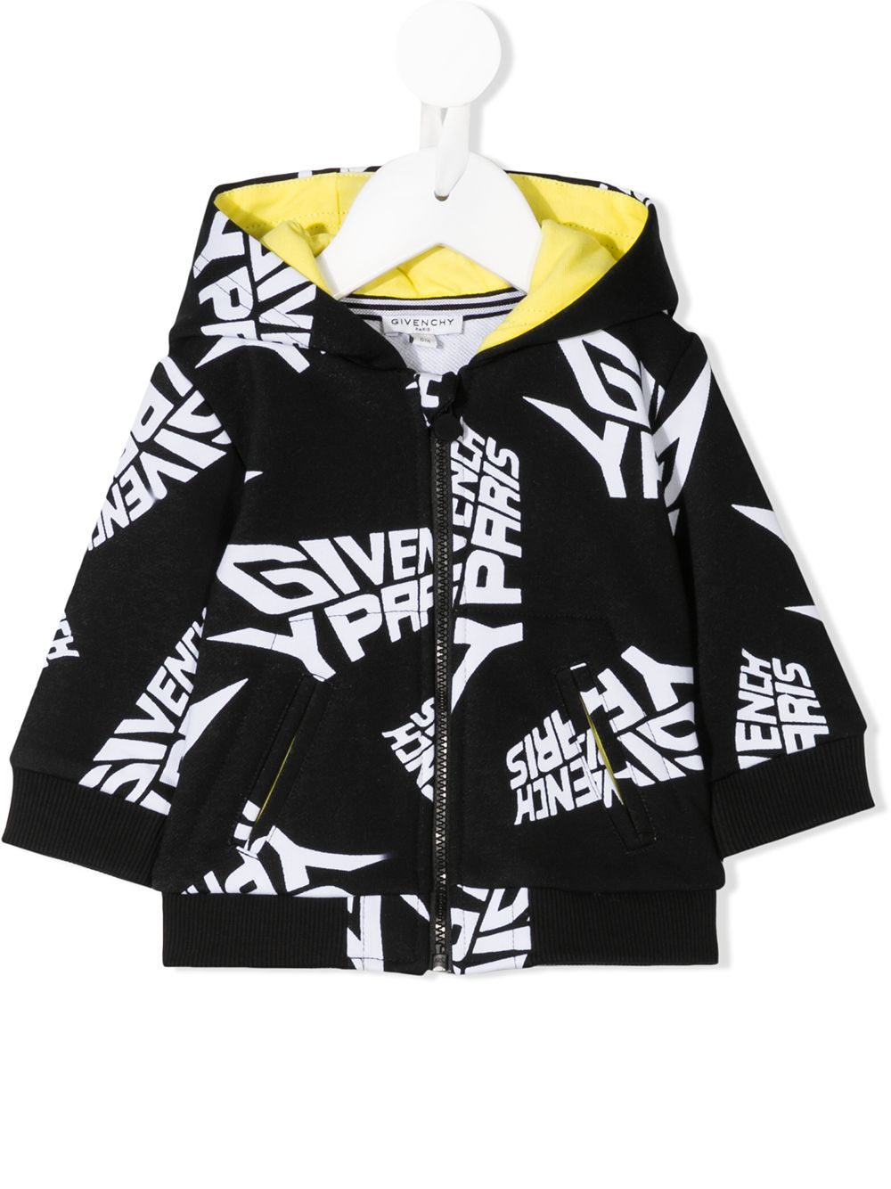 Givenchy Kids stylized logo zip-up hoodie - Black von Givenchy Kids