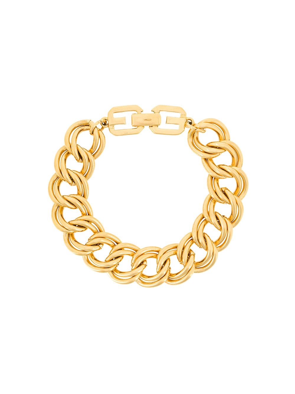 Givenchy Pre-Owned 1980s Double Chain Link Bracelet - Gold von Givenchy Pre-Owned